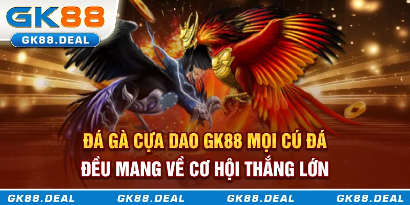 Đá gà cựa dao GK88 - Mọi cú đá đều mang về cơ hội thắng lớn